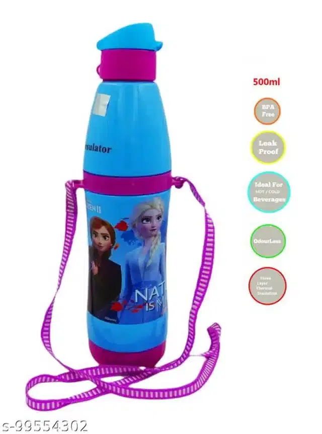 Plastic Water Bottle, Blue, 500 ml