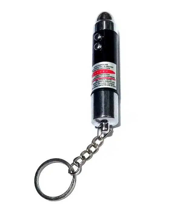 Electric Shock Laser Light Keychain Gag Toy for Kids, Multicolor