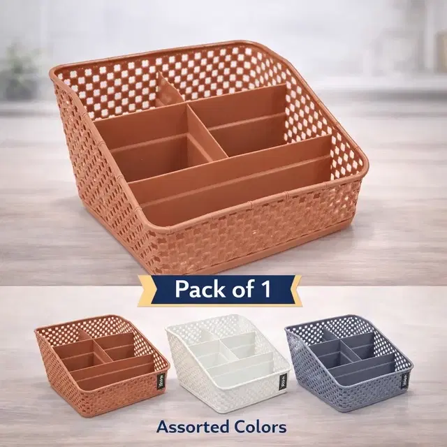 Storage Container Multipurpose Organiser, Office Stationery & Utensil Holder (Assorted Any 1 Colour)