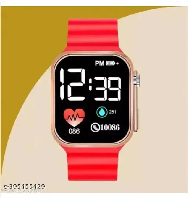 Smartwatch for Men & Women, Red