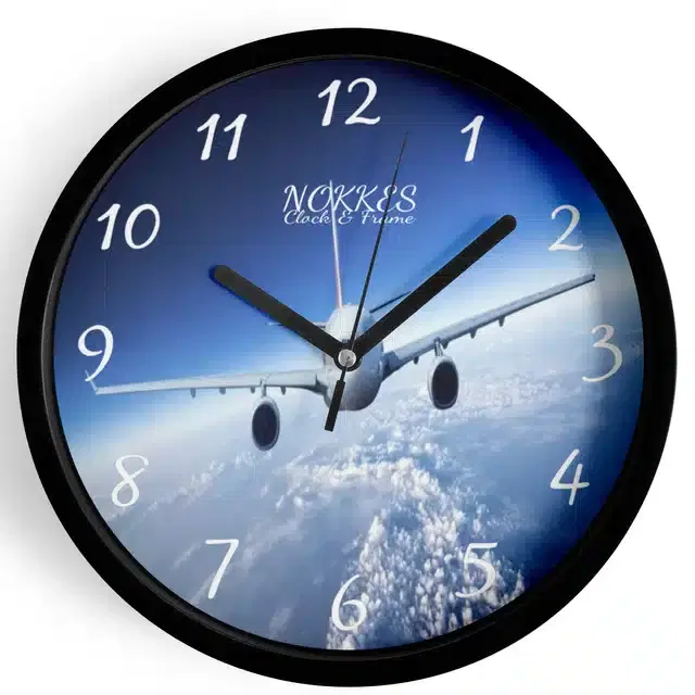 Plastic Printed Wall Clock, Multicolor, 7 Inches