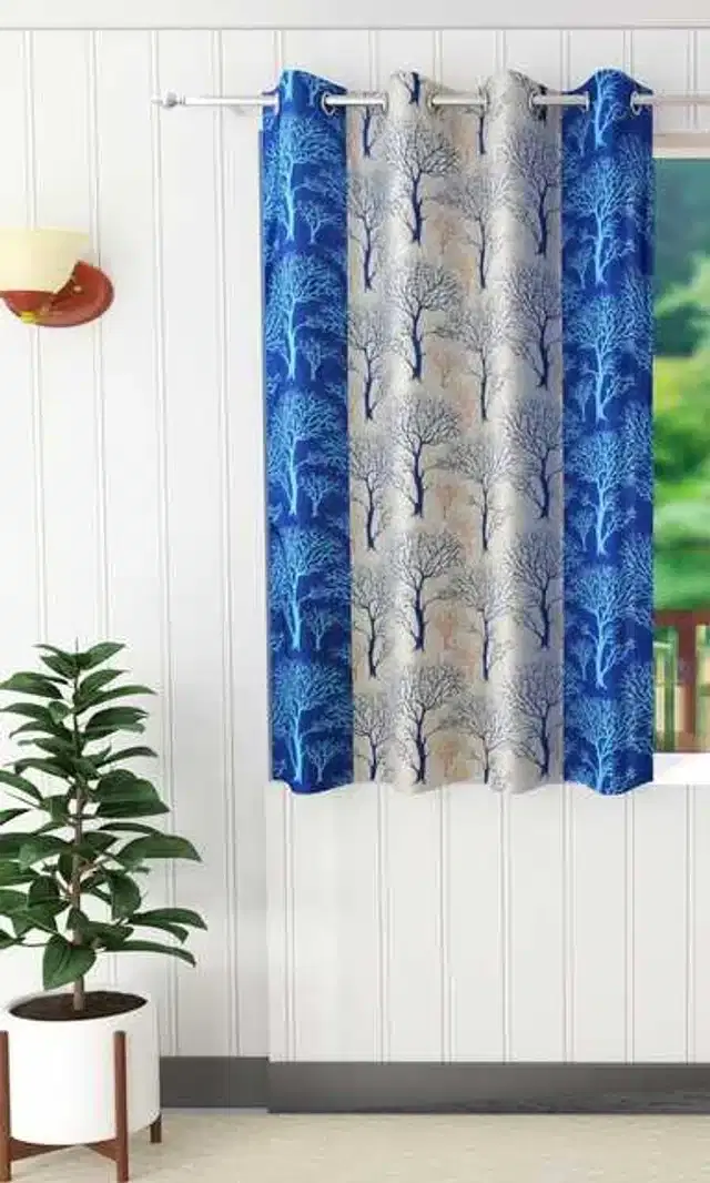 Window Curtain, Blue, 4X5 Feet