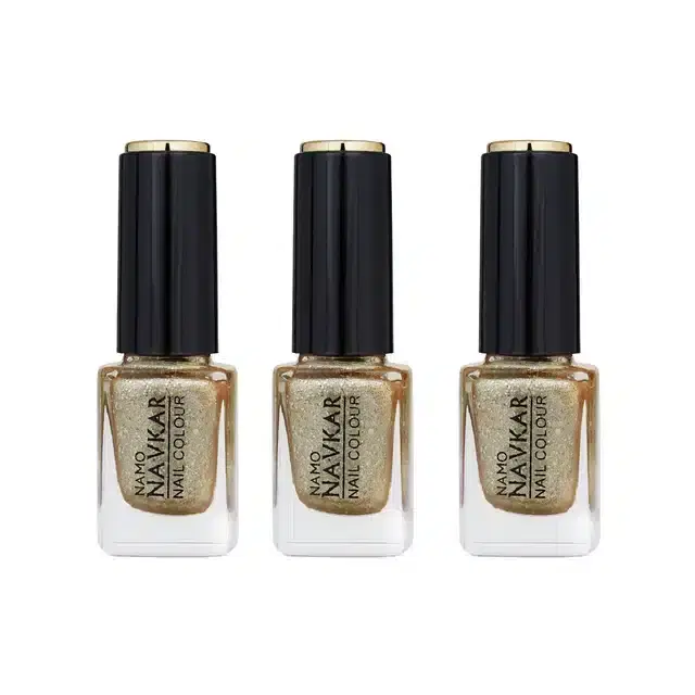 Nail Polish for Women, Gold, Pack of 3