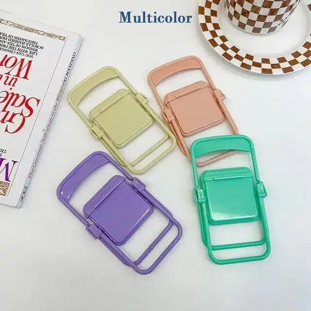 Plastic Mini Chair Shaped Mobile Stand, Pack of 4, Multicolor