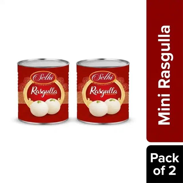 Sethi Mini Rasgulla 2X2 Pcs (Pack of 2)