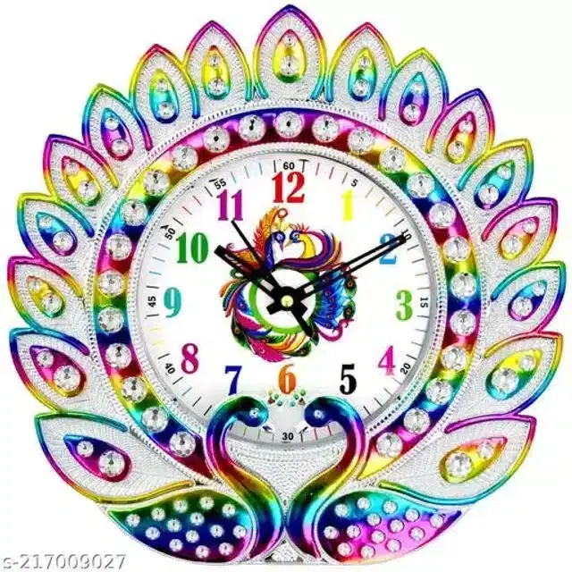 Wall Clock for Home, Multicolor, 10"