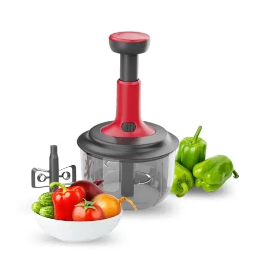 Lifelong Push Chopper 1600 ml With Whisker Llkt001 (llkt001)