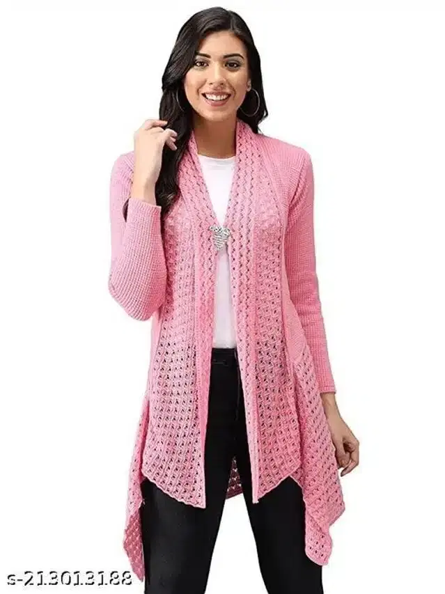 Winter Shrug for Women (Pink, L)