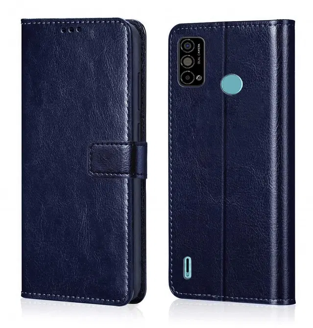 Flip Mobile Cover for Tecno Spark Go 2021 - KE5, Multicolor