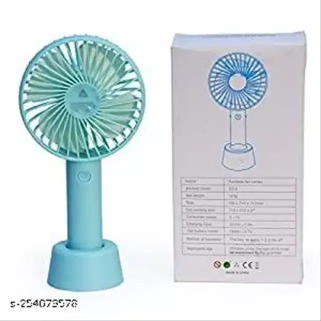 Rechargeable Mini Hand Fan, Sea Blue