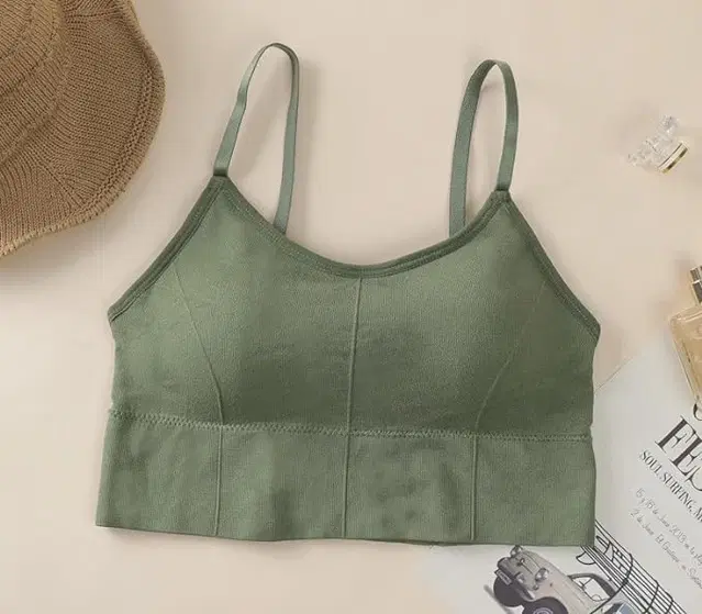 Cotton Blend Padded Camisole Bra for Women (Multicolor, Free Size)