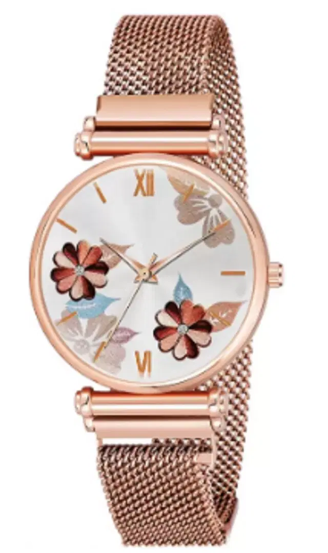 Metal Strap Analog Watch for Women & Girls (Multicolor)