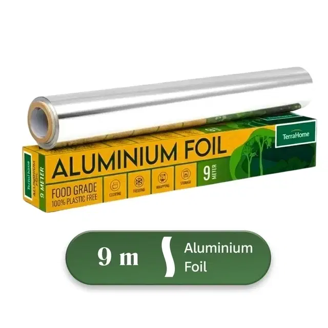 TerraHome Aluminium Foil 9m [With in-built Cutter]