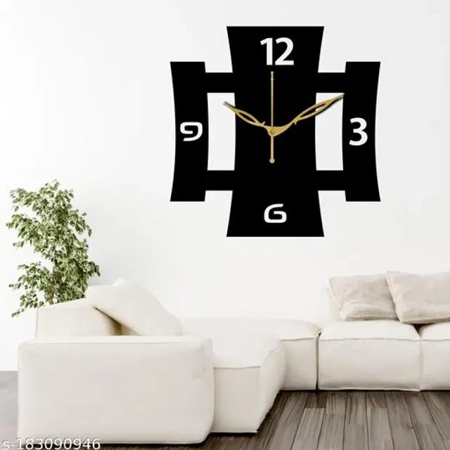 Wooden Wall Clock, Black