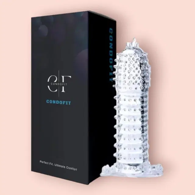 Crystal Dotted Reusable Condom for Men, Transparent