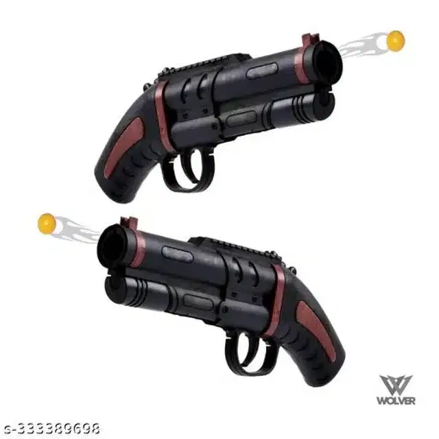2 Pcs Mini Enfield Gun with 25 Pcs Bullets, Black, Set of 2