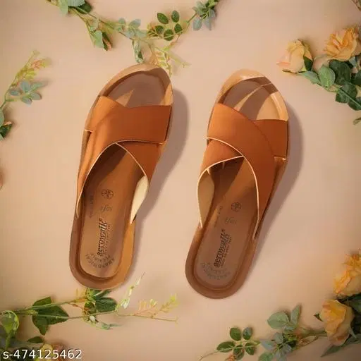 Aerowalk Sliders for Women (Beige, 3)