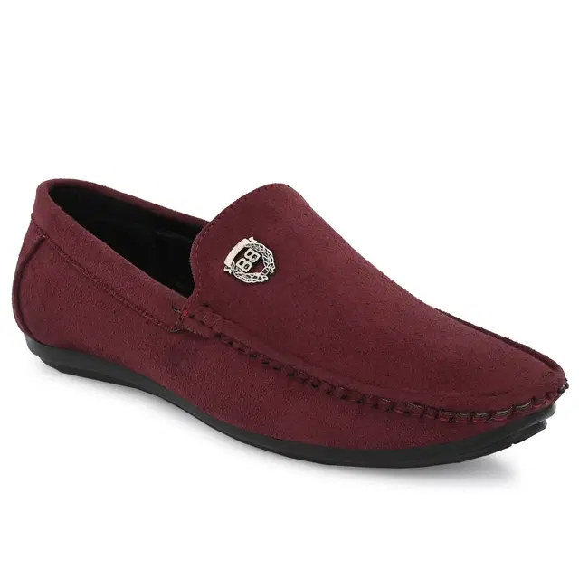 Loafers for Men (Maroon, 12)