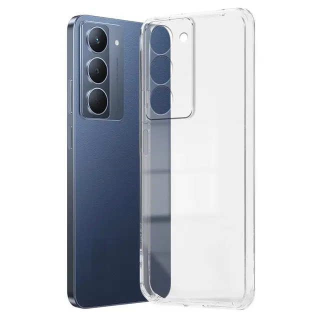 Rubber Back Cover For Realme Narzo 80X 5G, Transparent