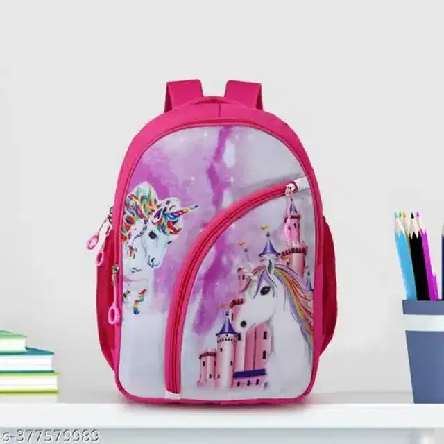 Polyester Backpack for Kids, Pink, 30 L