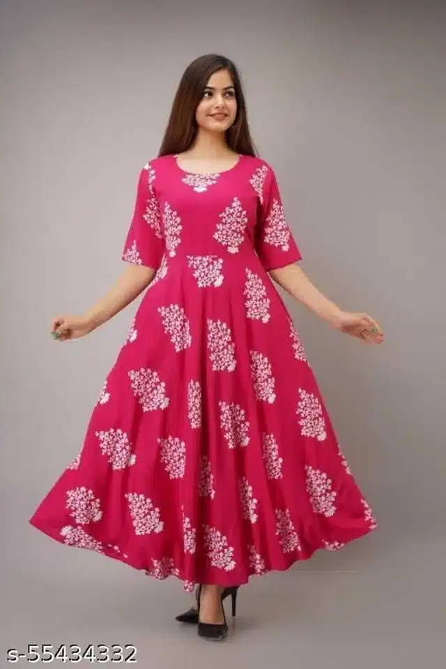 Gown for Women (Pink, M)