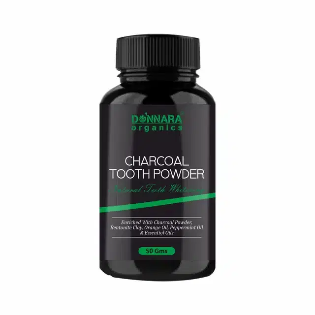 Donnara Organics Teeth Whitening Charcoal Powder, 50 g