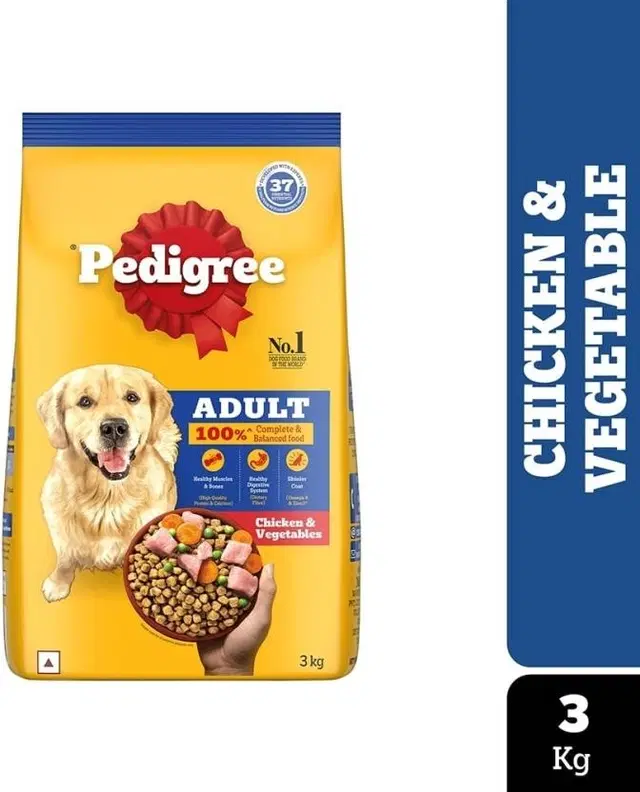 Pedigree Adult Chicken And Veg 3Kg