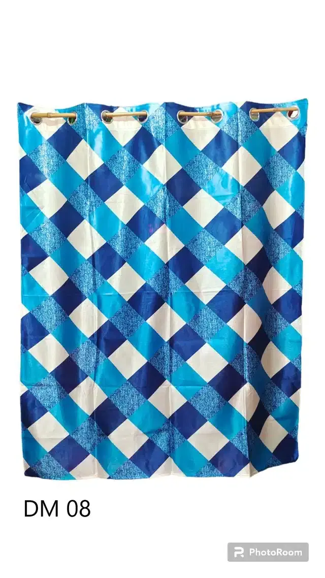 Printed Door, 7 feet & Two Window, 5 feet Curtains, Multicolor, Set of 2