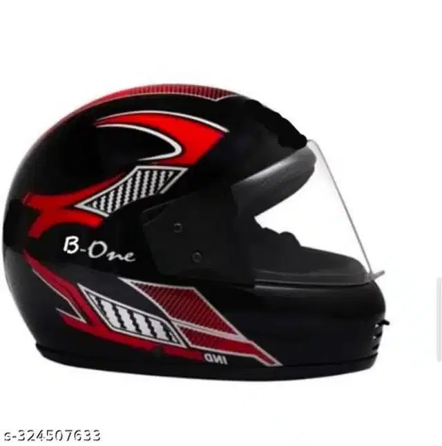 Full Face Helmet for Men & Women, Black & Red