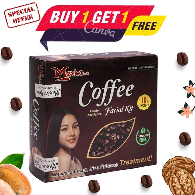 Maxico Herbal Coffee Facial Kit, Pack of 2