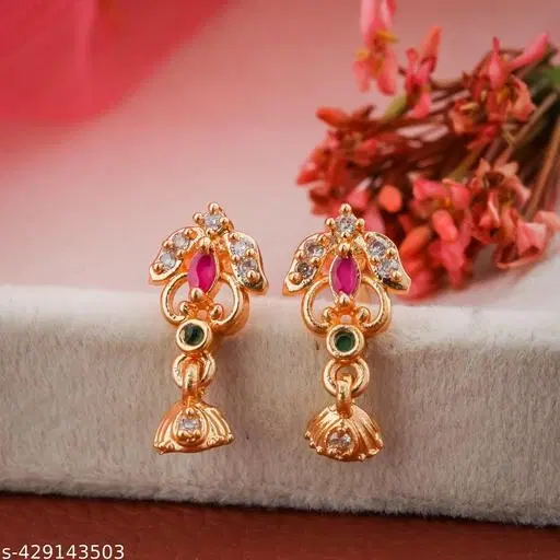 Gold-Plated Earrings/Studs/Bali For Women'S/Girls