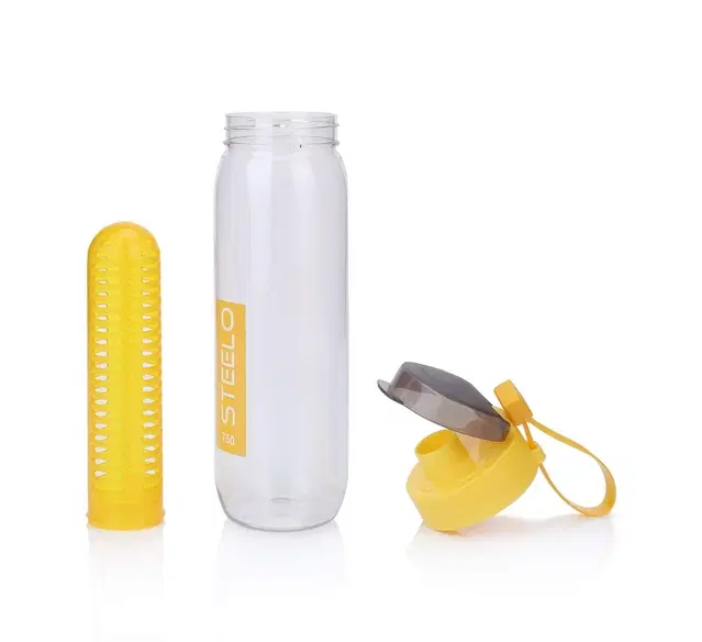 Steelo Fancy Fruit Infuse Flip Top Water Bottle, Multicolor, 750 ml