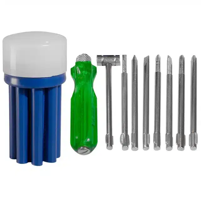 Standard Stainless Steel Screwdriver Kit, Silver, Pack of 8