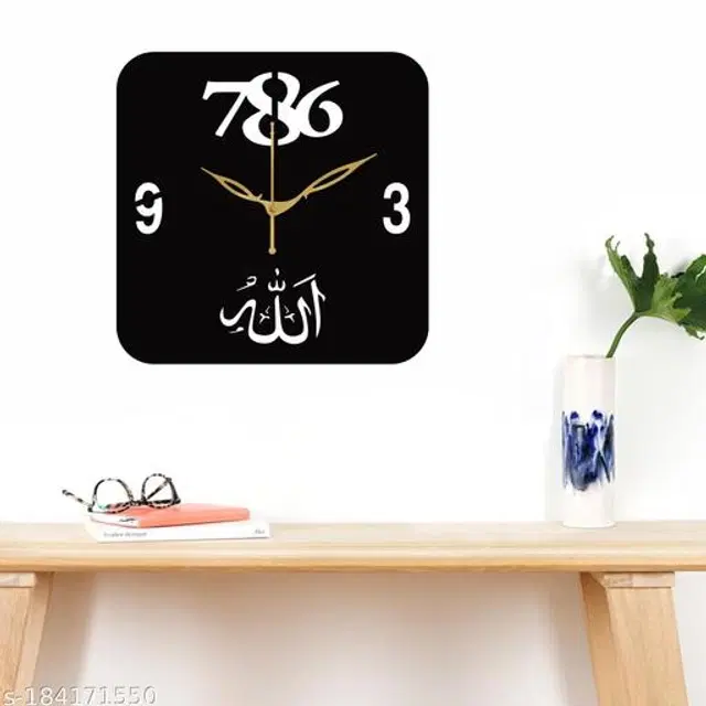 Wooden Wall Clock, Black