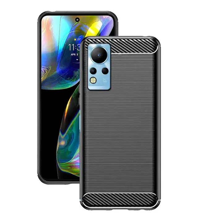 Rubber Mobile Back Cover for Infinix Note 11 (Black)