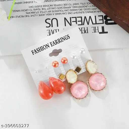 Earring Set Solid Color Fashion Jewelry Combo