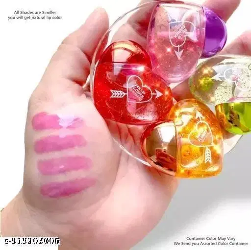 Heart Shape Lip Gloss, Multicolor, Pack of 2