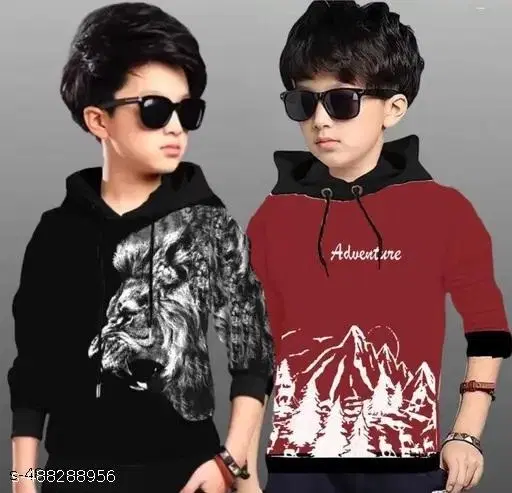 Cotton Clothing Set for Boys, Black, Pack of 2 (2-3 Years)