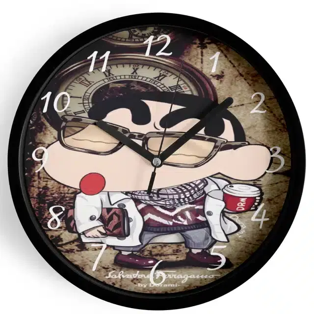 Shinchan Analog Wall Clock, Multicolor, 7 Inches