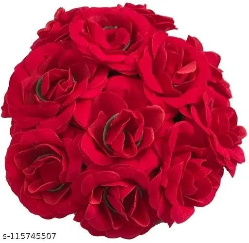 Hair Bun Extension for Women, Pack of 2 (Red)