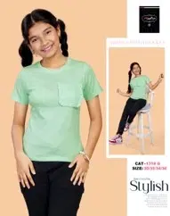 Cotton Solid Tops/Tunics for Girls, Green (30)