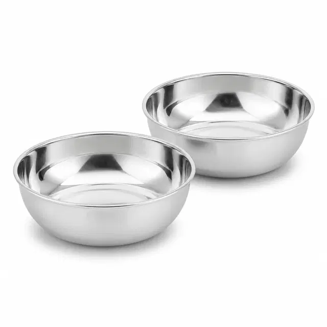 TerraHome Steel Bowl, 250 ml ( Pack Of 2)