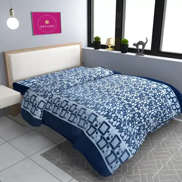 Woolen Printed Single Bed Duvet Cover, Grey, 60x90 Inches