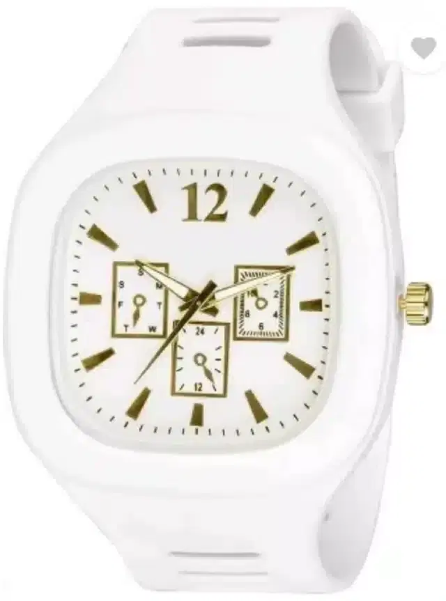 Unisex Analog Watch (White)