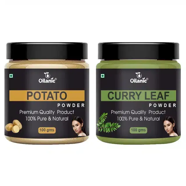 Natural Potato & Curry Leaf Powder for Skin & Hair, Pack of 2, 100 g