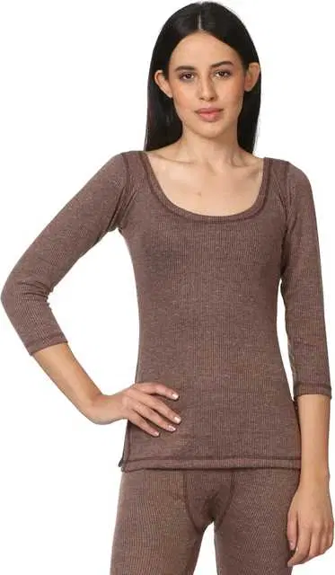 Quilted Premium Thermal Top for Women (Brown, 90 cm) (MS-033)