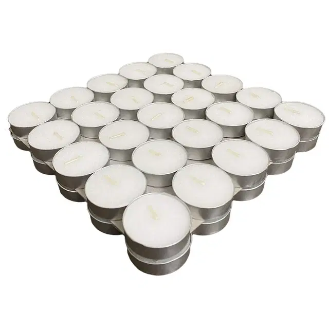 Smokeless Unscented Tealight Candles, Pack of 50