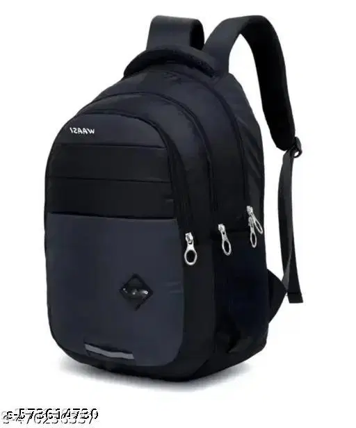 Polyester Backpack for Men & Women, Black