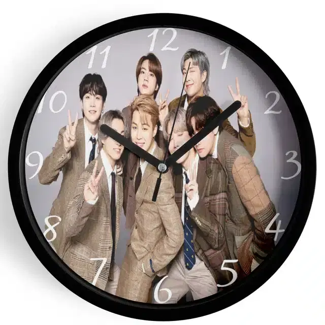 HD Printed Plastic Wall Clock, Multicolor, 10x10 Inches