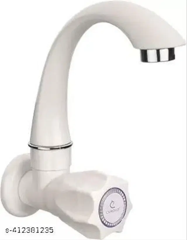Plastic Swan Neck Tap, White